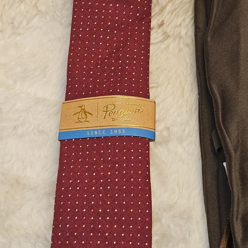 Lot Of 6 Men Slim/Skinny/Slim Ties - Brands: Calvin Klein Peguin The Tie Bar